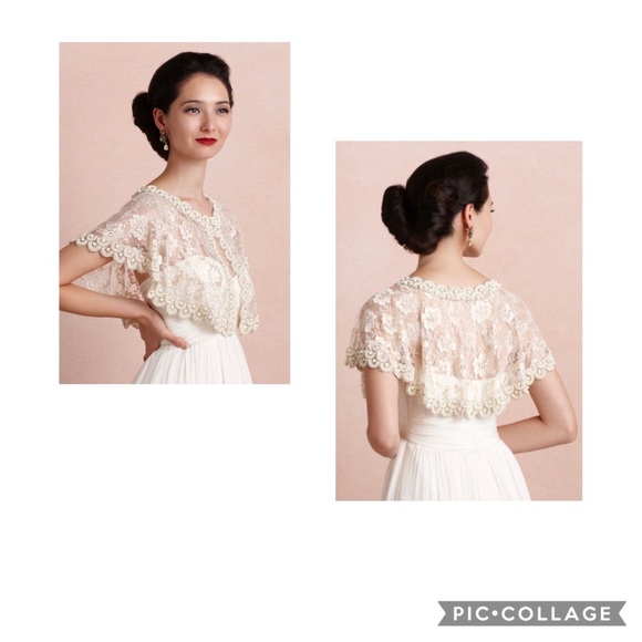 BHLDN First Light Capelet Gold S/M - Picture 2 of 11